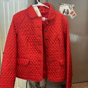 Baronia short light rust jacket quilted nwt